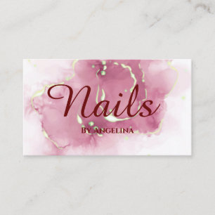 nail elegant typography business card