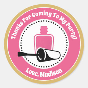 Nail Polish Birthday Party Favour Stickers