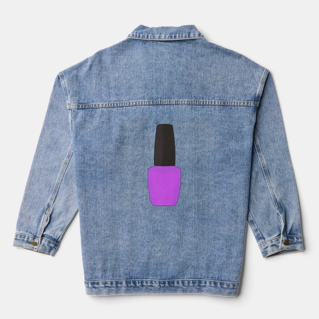 Nail Polish Bottle Denim Jacket (Back)