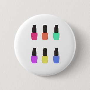 Nail Polish Bottle Pattern 6 Cm Round Badge