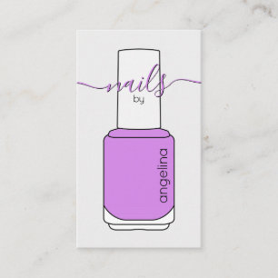 Nail Polish Bottle Purple Business Card