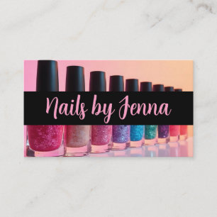Nail Polish Bottles Nail Artist Manicurist  Business Card