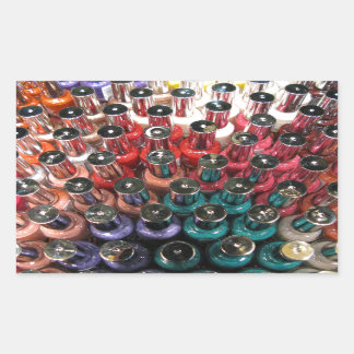 Nail Polish Bottles Rectangular Sticker