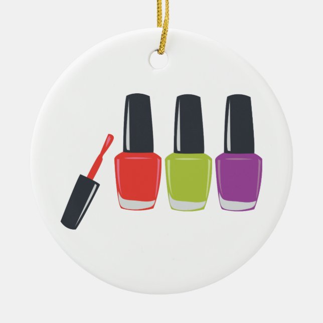 Nail Polish Ceramic Tree Decoration (Front)