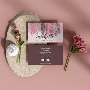 Nail Polish Glitter Salon Manicure Social media Business Card