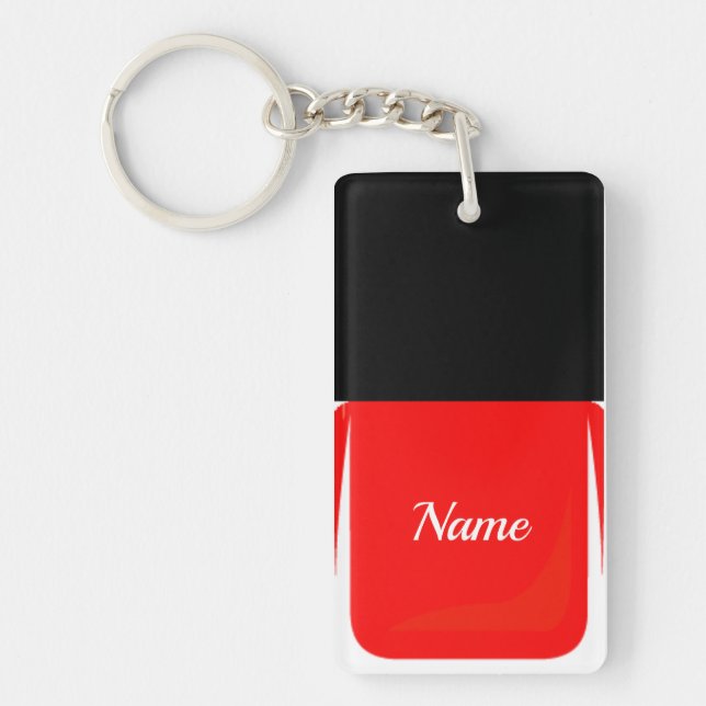 Nail Polish Keychain Red (Front)