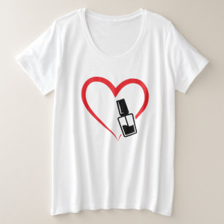 Nail polish love, Manicure design Plus Size T-Shirt