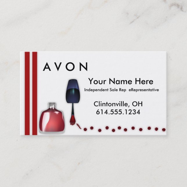 Nail Polish Makeup Business Cards (Front)