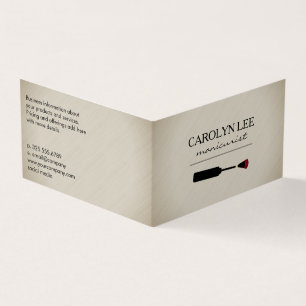 Nail Polish   Manicurist Business Card