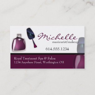Nail Polish Manicurist Makeup Business Cards