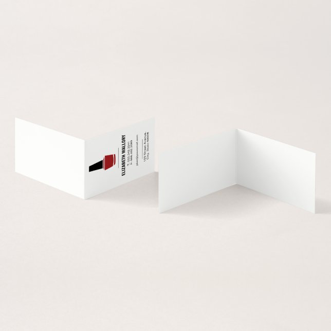 Nail Polish | Minimalist Business Card (Inside and Outside)