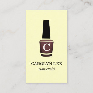 Nail Polish Monogram Business Card