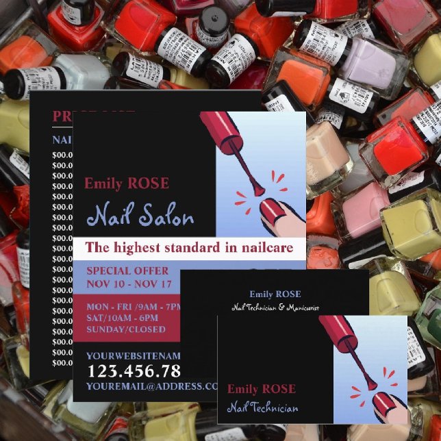 Nail Polish, Nail Technician, Nail Salon Advert Flyer (Creator Uploaded)