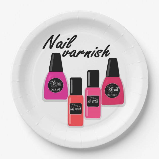 Nail Polish Paper Plate (Front)