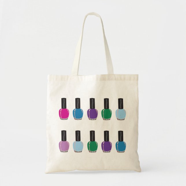 Nail Polish Shopper Tote Bag (Front)