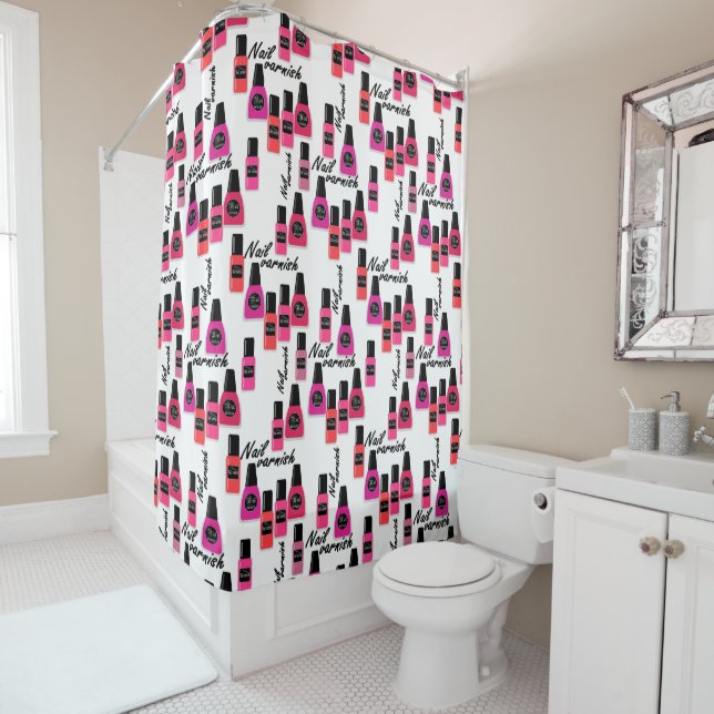Nail Polish Shower Curtain (In Situ)