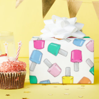 Nail Polish Spa Party Manicure Beauty Birthday Wrapping Paper
