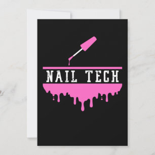 Nail Polish Tech Technician Manicurist Pedicurist Invitation