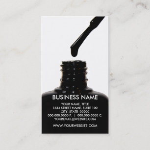 Nail Polish Transparent BG Business Cards