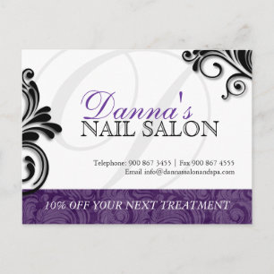 Nail Salon and Spa Advertising Postcard