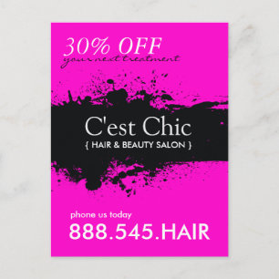 Nail Salon and Spa Advertising Postcard