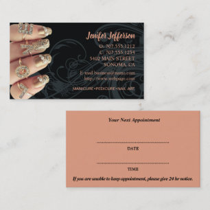 Nail Salon Appointment Business Card