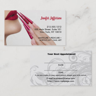 Nail  Salon  Appointment Business Card