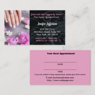 Nail  Salon  Appointment Business Card