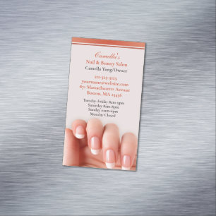 Nail Salon Artist Magnetic Business Card