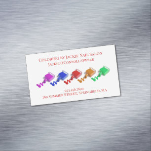 Nail Salon Artist Magnetic Business Card