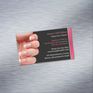 Nail Salon Artist Magnetic Business Card