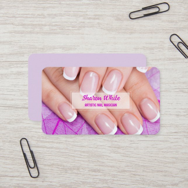 Nail Salon Business Card (Front/Back In Situ)