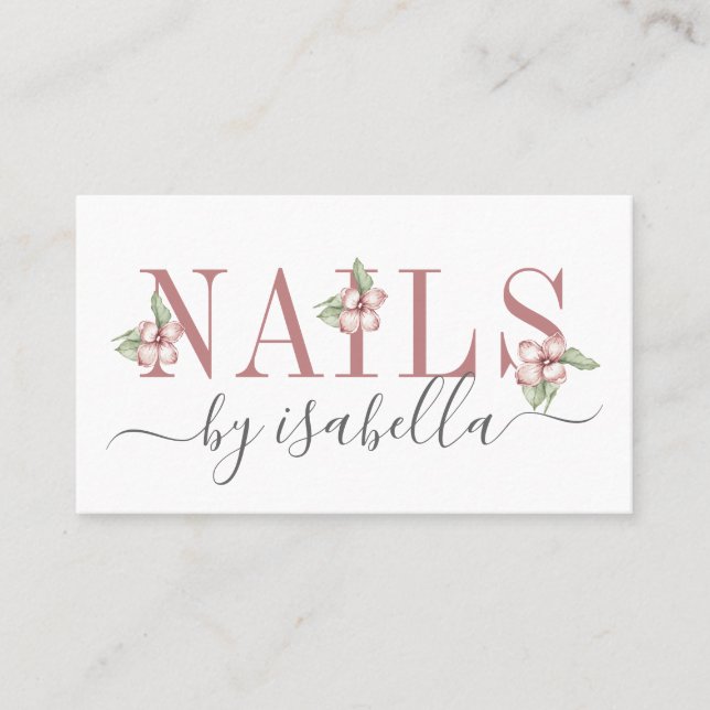 Nail Salon Business Card (Front)