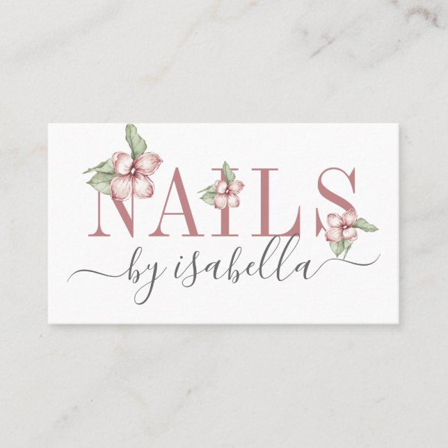 Nail Salon Business Card (Front)