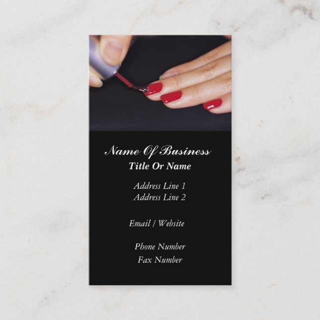 Nail Salon Business Card (Front)