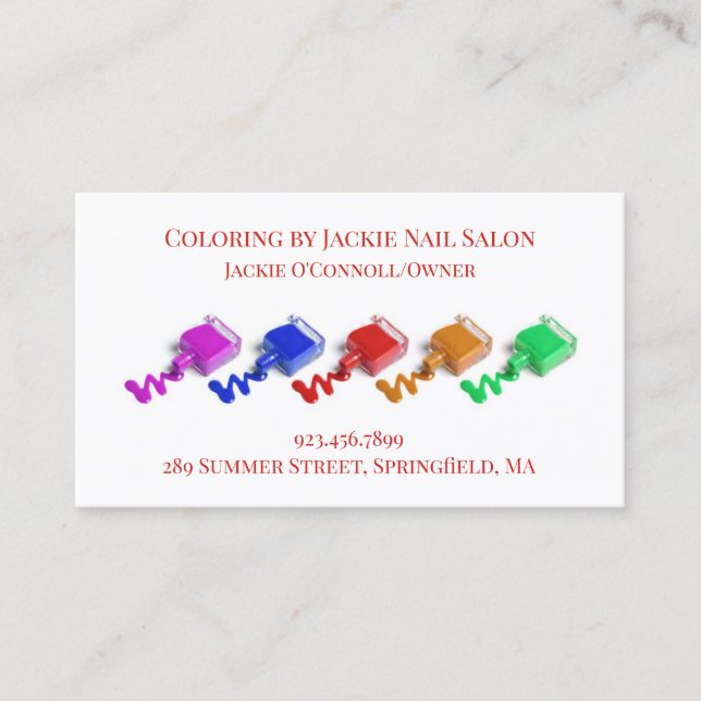 Nail Salon Business Card (Front)