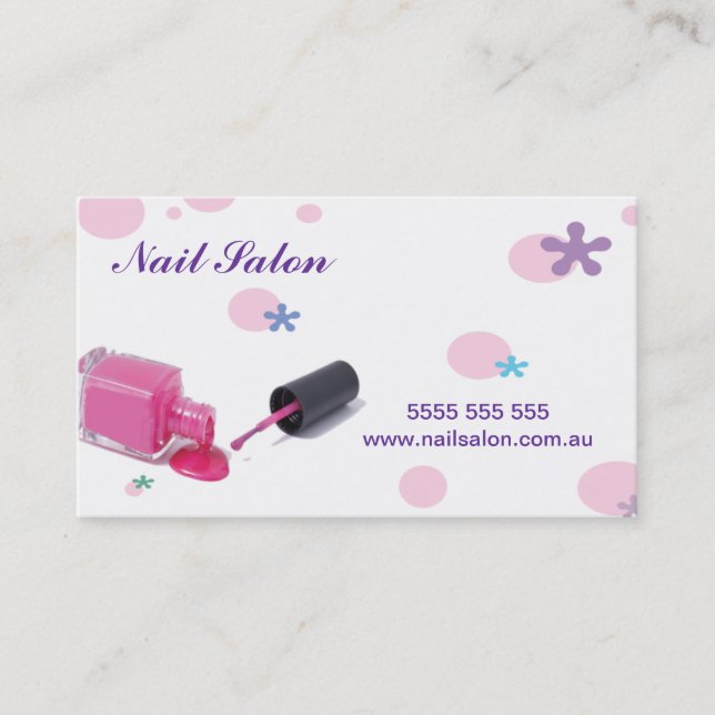 Nail Salon Business Card (Front)