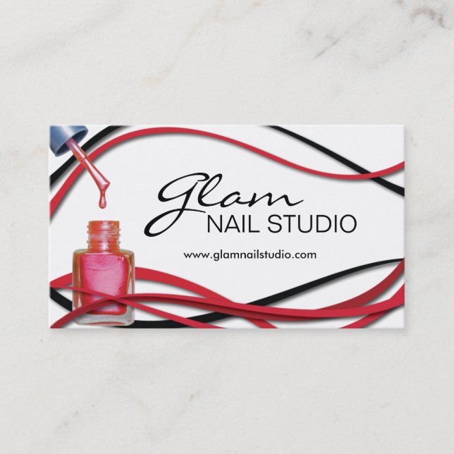 Nail Salon Business Card Template (Front)