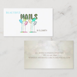 Nail Salon Cool Nail Polish Business Card