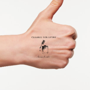 Nail Salon Covid Temperature Cleared Entry Rubber Stamp