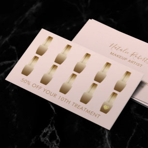 Nail Salon Makeup Artist Manicurist Blush Loyalty Card