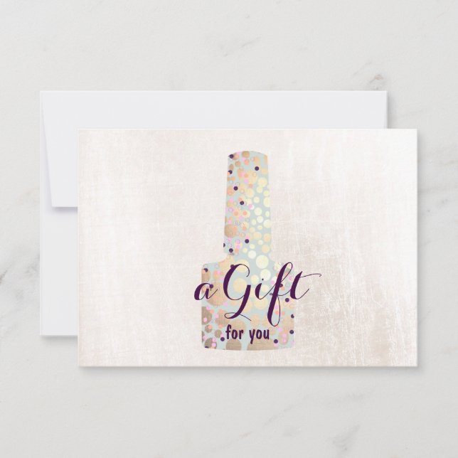  Nail Salon Manicurist Gift Certificate (Front)