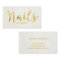 Nail Salon Manicurist Gold Script Elegant Linen