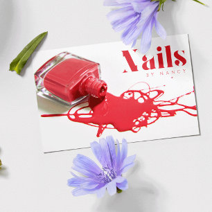 Nail Salon Manicurist Polish Bottle Business Card