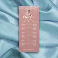 Nail Salon Manicurist Rose Gold Drips Price List