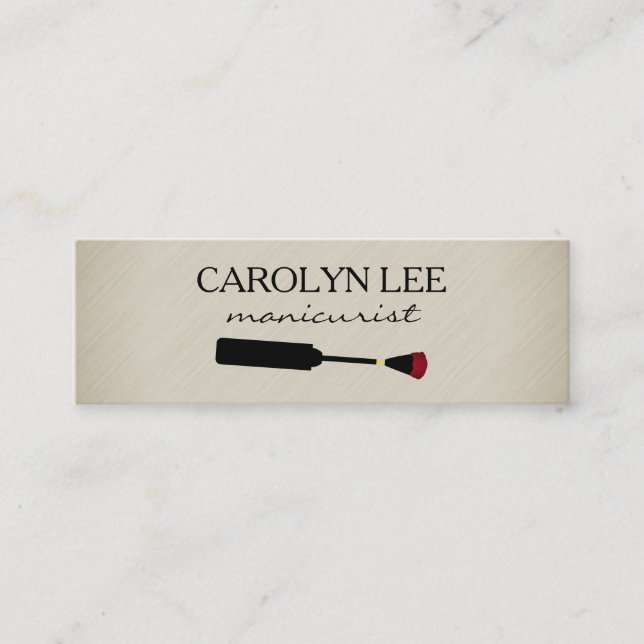 Nail Salon Mini Business Card (Front)