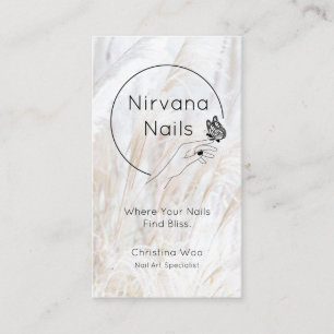 Nail Salon Modern Art Minimalist Business Card