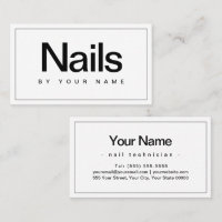Nail Salon Nail Technician Plain Minimal