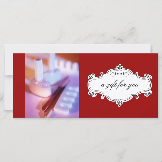 Nail Salon or Day Spa Gift Certificates (Front)