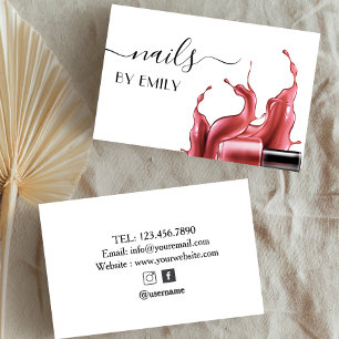 Nail Salon Polish Manicurist Business Card
